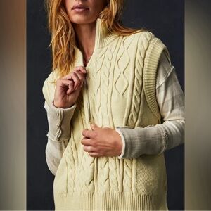 Free People Lizzy Half Zip Vest